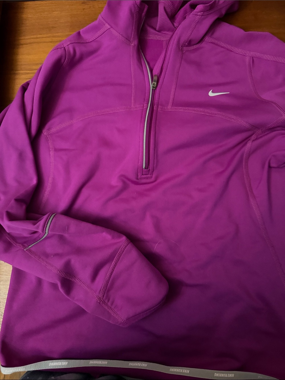 Nike Men's Magenta Zip-Up Hoodie Pullover